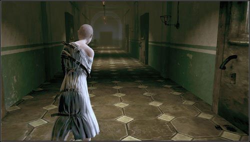 Alicja zakuta w kaftan znajduje się w szpitalu psychiatrycznym - Rutledge Asylum | Rozdział 5 - Dollhouse | Alice Madness Returns - Alice: Madness Returns - poradnik do gry