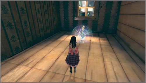 Schodzimy po klockach na parter i małym pokoiku znajdujemy butelkę - Fort Resistance | Rozdział 5 - Dollhouse | Alice Madness Returns - Alice: Madness Returns - poradnik do gry