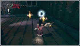 W tym samym pokoju pomniejszamy się i na jednej ze ścian znajdujemy mysią dziurkę - Frogs Way (1) | Rozdział 5 - Dollhouse | Alice Madness Returns - Alice: Madness Returns - poradnik do gry