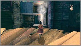 Za pomocą pary wskakujemy na górne piętro i na samotnej platformie wciskamy przycisk - Frogs Way (1) | Rozdział 5 - Dollhouse | Alice Madness Returns - Alice: Madness Returns - poradnik do gry