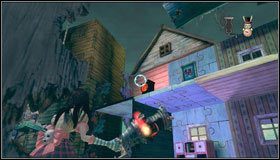 Wciskamy przycisk i strzelamy w znajdujący się na ścianie przełącznik - Frogs Way (1) | Rozdział 5 - Dollhouse | Alice Madness Returns - Alice: Madness Returns - poradnik do gry