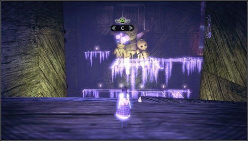 Wskakujemy na platformę po lewej i wchodzimy do nowego pomieszczenia - Downtown Cellars (2) | Rozdział 5 - Dollhouse | Alice Madness Returns - Alice: Madness Returns - poradnik do gry