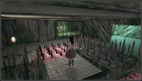 Strzelamy w przełącznik schowany za ruchomą platformą z desek - Downtown Cellars (3) | Rozdział 5 - Dollhouse | Alice Madness Returns - Alice: Madness Returns - poradnik do gry