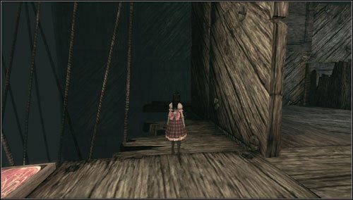Po wyjściu na górę od razu skręcamy w prawo w ciemny zaułek - Dollgirls Pursuit | Rozdział 5 - Dollhouse | Alice Madness Returns - Alice: Madness Returns - poradnik do gry