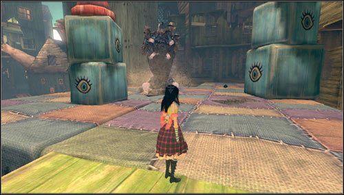 Na kolorowym placyku czeka nas walka z Colossal Ruin - Fort Resistance Delivered | Rozdział 5 - Dollhouse | Alice Madness Returns - Alice: Madness Returns - poradnik do gry