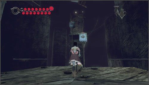 Idziemy w górę korzystając z trampolin - Dollmaker Workshop | Rozdział 5 - Dollhouse | Alice Madness Returns - Alice: Madness Returns - poradnik do gry