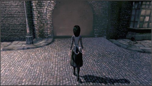 Idziemy wzdłuż alejki i schodzimy na sam dół, dochodząc do samej stacji - Whitechapel | Rozdział 6 - Infected Train | Alice Madness Returns - Alice: Madness Returns - poradnik do gry