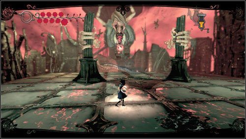 Powtarzamy schemat i strzelamy w brodę przeciwnika, uważając na ostrzał - Dollmaker | Rozdział 6 - Infected Train | Alice Madness Returns - Alice: Madness Returns - poradnik do gry