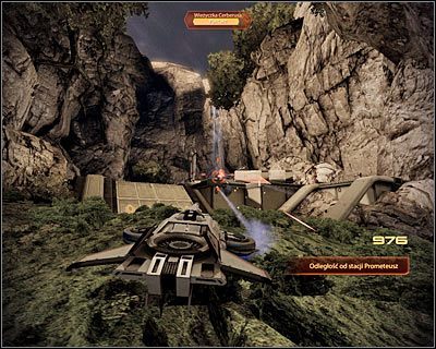 Po dotarciu na miejsce do zlikwidowania będą dwie wieżyczki Cerberusa - (9) Odnalezienie trzeciego pakietu danych | Nadzorca- Talerz komunikacyjny - Mass Effect 2: Overlord - poradnik do gry