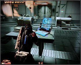 KROK 3: Obróć się i rozejrzyj się za konsolą diagnostyczną 3D - (4) Odnalezienie serwerowni | Nadzorca- Stacja Atlas | Mass Effect 2 Overlord - Mass Effect 2: Overlord - poradnik do gry