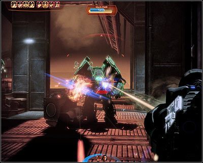 Do bitwy po kilku chwilach dołączy mech YMIR - (2) Odnalezienie przełącznika wyłączenia alarmu (2) | Nadzorca- Stacja Wulkan - Mass Effect 2: Overlord - poradnik do gry