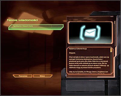 Do nowej przygody możesz przystąpić od razu, bądź też opcjonalnie skorzystać z terminalu osobistego zlokalizowanego na mostku kapitańskim Normandii - Poradnik do gry - Aktywacja DLC | Mass Effect 2 Kasumis Stolen Memory - Mass Effect 2: Kasumis Stolen Memory - poradnik do gry