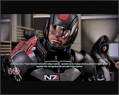 Tuż po podniesieniu grayboxa na wielkim hologramie pojawi się Donovan Hock, rozpoznając złodziejkę - (4) Wydostanie się z kompleksu Hocka (1) | Kasumi- Wykradzione wspomnienia - Mass Effect 2: Kasumis Stolen Memory - poradnik do gry