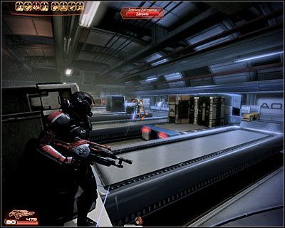 Zanim będziesz miał okazję stawić czoła Hockowi, czeka Cię przeprawa przez ostatnie duże pomieszczenie, które jest silnie okupowane przez żołnierzy Zaćmienia - (5) Pokonanie Donovana Hocka | Kasumi- Wykradzione wspomnienia - Mass Effect 2: Kasumis Stolen Memory - poradnik do gry