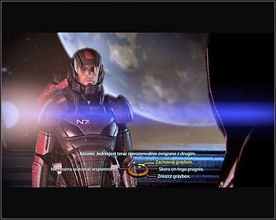 Jeżeli chcesz żeby informacje zostały zachowane, to wybierz prawą górną opcję dialogową (Zachowaj graybox; powyższy screen) - (6) Powrót na Normandię | Kasumi- Wykradzione wspomnienia - Mass Effect 2: Kasumis Stolen Memory - poradnik do gry