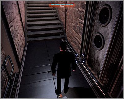 Wyjdź z pomieszczenia z zabezpieczeniami, skręć w prawo i zbadaj prawą ścianę, dzięki czemu powinieneś odnaleźć kabel zasilający bariery kinetycznej - (1) Odszukanie generatora bariery | Kasumi- Bariera kinetyczna - Mass Effect 2: Kasumis Stolen Memory - poradnik do gry