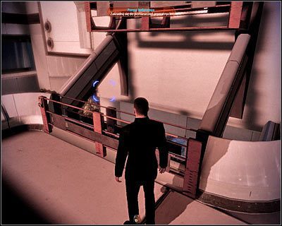 Jeżeli nie masz nic przeciwko pozbyciu się kilku ochroniarzy Hocka (odgłosy walki nie wystraszą na szczęście gości), to zacznij od wejścia na duży balkon, na którym przebywa część osób - (1) Wariant B- Przeskoczenie przez balustradę | Kasumi- Skaner DNA - Mass Effect 2: Kasumis Stolen Memory - poradnik do gry