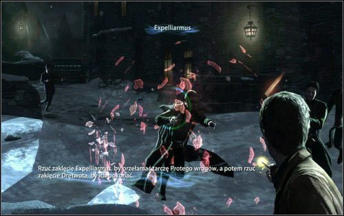 Zaklęcie potrafi przełamywać wrogie Protego, czyli magiczną osłonę i na tym poziomie okaże się bardzo pomocne - [Ulice Hogsmeade] Opis przejścia | Harry Potter i Insygnia Śmierci - część 2 - Harry Potter i Insygnia Śmierci - część 2 - poradnik do gry