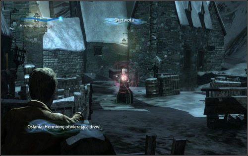Przez kolejną lokację przejdziesz nie niepokojony przez nikogo - [Ulice Hogsmeade] Opis przejścia | Harry Potter i Insygnia Śmierci - część 2 - Harry Potter i Insygnia Śmierci - część 2 - poradnik do gry