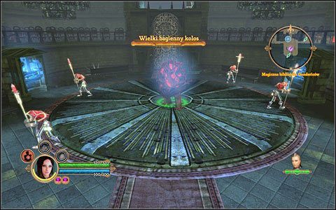 To, co jest najważniejsze podczas walki, to możliwie szybka eliminacja czarowników - dysponują oni naprawdę silnymi atakami zasięgowymi, które mogą mocno namieszać w grze - Wielki bagienny kolos | Bossowie | Dungeon Siege III - Dungeon Siege III - poradnik do gry