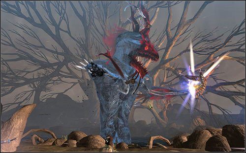 Po tym, jak bóstwo straci już swoją prawicę, walka będzie przebiegać w sposób bardziej schematyczny - Spaczony bóg | Bossowie | Dungeon Siege III - Dungeon Siege III - poradnik do gry