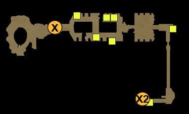 X - zejście z górnego poziomu - Mapy | Przedmioty | Dungeon Siege III - Dungeon Siege III - poradnik do gry