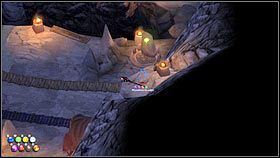 Obok Punktu kontrolnego warto skorzystać z Teleportacji i przenieść się na półkę skalną z magicznym kosturem [1] - Rozdział 8 - Kopalnie (2) - Opis przejścia - Magicka - poradnik do gry