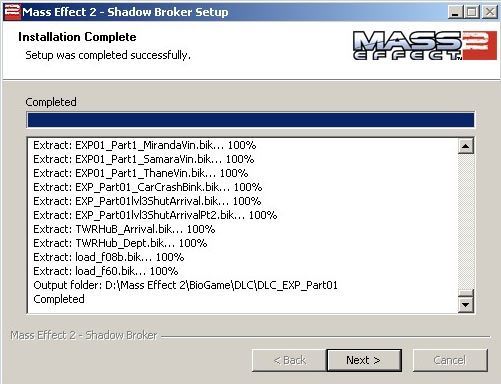 Wciśnij przycisk Next i następnie Install, co rozpocznie proces instalacji - Mass Effect 2: Lair of the Shadow Broker - poradnik do gry
