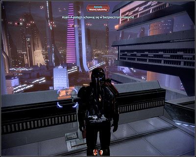 Kieruj się na południe, pomagając sobie w razie potrzeby podręczną mapką - (2) Wybranie się do apartamentu Liary - Kryjówka Handlarza Cieni - Mass Effect 2: Lair of the Shadow Broker - poradnik do gry