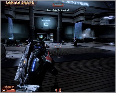 Zignoruj obecnych w okolicy rannych cywilów, bo nie musisz nikomu udzielić pomocy - (5) Odnalezienie biura Baria Frontiers - Kryjówka Handlarza Cieni - Mass Effect 2: Lair of the Shadow Broker - poradnik do gry