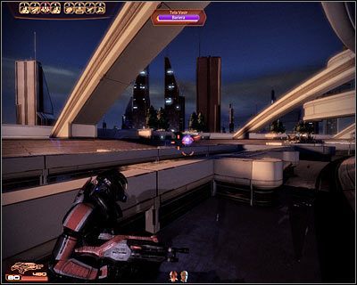 Tuż po rozpoczęciu bitwy należy się oczywiście rozstawić wraz z resztą drużyny za okolicznymi murkami, tak by móc w pewnym stopniu unikać ataków wyprowadzanych przez Vasir - (12) Pokonanie Teli Vasir - Kryjówka Handlarza Cieni - Mass Effect 2: Lair of the Shadow Broker - poradnik do gry