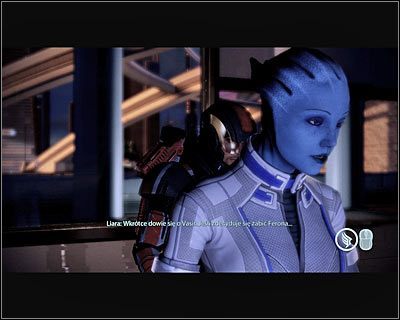 Przed Tobą kilka rozmów, najpierw z umierającą Vasir i następnie z Liarą, której dzięki datapadowi Sekata uda się ustalić miejsce pobytu Handlarza Cieni - (12) Pokonanie Teli Vasir - Kryjówka Handlarza Cieni - Mass Effect 2: Lair of the Shadow Broker - poradnik do gry