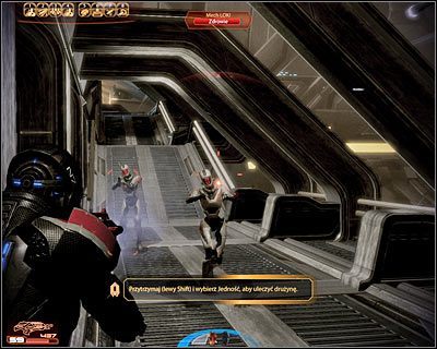 Kieruj się teraz na dół, podążając zgodnie z jedyną możliwą ścieżką - (13) Odnalezienie wejścia na pokład statku Handlarza Cieni - Kryjówka Handlarza Cieni - Mass Effect 2: Lair of the Shadow Broker - poradnik do gry