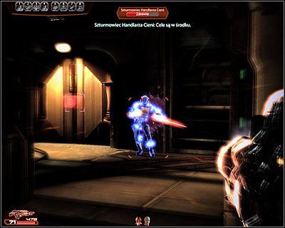 Kolejnych wrogów spotkasz dopiero po skorzystaniu ze schodów - (15) Odnalezienie Ferona - Kryjówka Handlarza Cieni - Mass Effect 2: Lair of the Shadow Broker - poradnik do gry