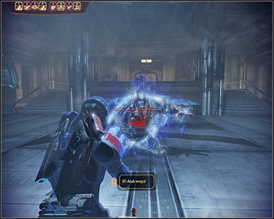 Docelowo musisz doprowadzić do zniszczenia tarczy oraz pancerza Handlarza Cieni, unikając oczywiście w międzyczasie jego ataków - (17) Pokonanie Handlarza Cieni - Kryjówka Handlarza Cieni - Mass Effect 2: Lair of the Shadow Broker - poradnik do gry