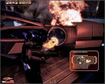 Drugi plan możesz pozyskać niedługo po zakończeniu sceny z udziałem ścigaczy i wygraniu wszystkich bitew na parkingu - Technologie - Inne - Mass Effect 2: Lair of the Shadow Broker - poradnik do gry