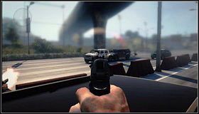 W scenie pościgu strzelamy do samochodów podjeżdżających z tyłu i z przodu - Prolog - Call of Juarez: The Cartel - Ben McCall - poradnik do gry