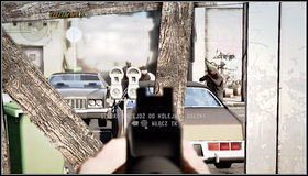 Gdy w końcu wyjdziemy na ulicę szybko chowamy się za przeszkodą - Wojna na ulicach - Rozdział 2 - Call of Juarez: The Cartel - Ben McCall - poradnik do gry