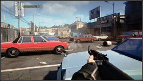 Przebiegamy na drugą stronę ulicy i wchodzimy na parking - Parking - Rozdział 2 - Call of Juarez: The Cartel - Ben McCall - poradnik do gry