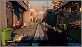 Za drzwiami chowamy się za śmietnikiem i wykańczamy resztę wrogów - Pościg za Javierem - Rozdział 3 - Call of Juarez: The Cartel - Ben McCall - poradnik do gry