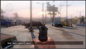 Zbiegamy na dół na parking koło stacji [1] i odpieramy przeciwników - Parking motelowy - Rozdział 5 - Call of Juarez: The Cartel - Ben McCall - poradnik do gry