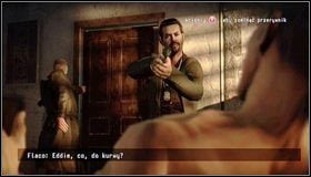 Wbiegamy do budynku [1] i dostajemy się na piętro, aby rozmówić się z Flaco - Flaco i pościg - Rozdział 8 - Call of Juarez: The Cartel - Ben McCall - poradnik do gry