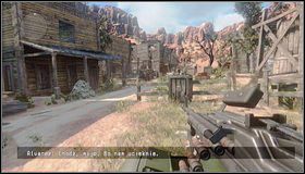 Po teście broni uzbrajamy się przy pobliskich skrzyniach [1] i ruszamy do wyznaczonego celu, aby dołączyć do partnerów i ruszyć na 