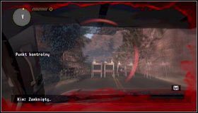 Pędzimy dalej drogą [1] i skręcamy w prawo przed blokadą, na szutrową ścieżkę - Pościg za Jesusem - Rozdział 10 - Call of Juarez: The Cartel - Ben McCall - poradnik do gry