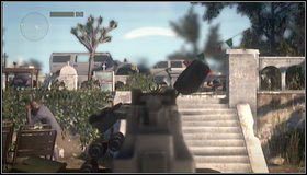 Wchodzimy na cmentarz z prawej i eliminujemy wrogów - W drodze na cmentarz - Rozdział 13 - Call of Juarez: The Cartel - Ben McCall - poradnik do gry