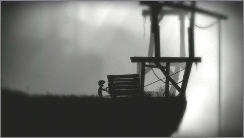 Kontynuując bieg w prawo dojdziemy do drewnianej konstrukcji - Rozdział 1 | Opis przejścia Limbo - Limbo - poradnik do gry