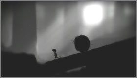 Gdy dojdziemy do dużej zwalonej kłody [1], wskakujemy na nią i ostrożnie posuwamy się w prawo - Rozdział 3 | Opis przejścia Limbo - Limbo - poradnik do gry