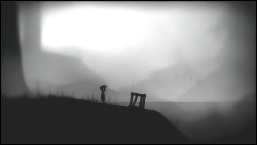 Idąc cały czas w prawo miniemy lianę i dojdziemy na skraj niewielkiego jeziorka, w którym znajduje się lekko zanurzona skrzynia [1] - Rozdział 3 | Opis przejścia Limbo - Limbo - poradnik do gry