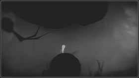 Gdy znajdziemy się u wejścia do jaskini [1], ostrożnie i powoli zeskakujemy w dół - Rozdział 6 | Opis przejścia Limbo - Limbo - poradnik do gry