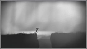 Kilka kroków później natrafimy na sztuczne odnóża pająka [1], gdy tylko się uniosą przebiegamy pod nimi - Rozdział 7 | Opis przejścia Limbo - Limbo - poradnik do gry